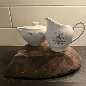 Vintage Orleans by meito china sugar bowl with lid and creamer